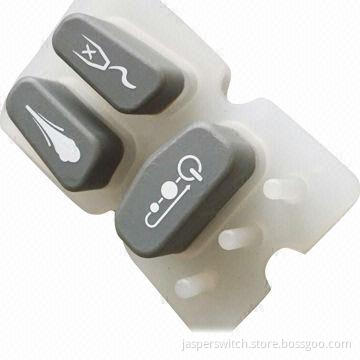 Silicone Keypad with 5 Keys, PU Coating